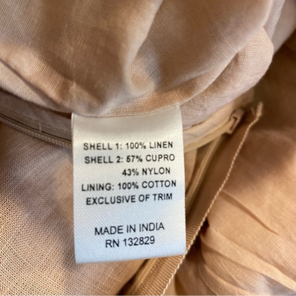 Tularosa | NEW Levy Embroidered Linen Puff Sleeve Mini Dress in Natural Size XS - Picture 12 of 13